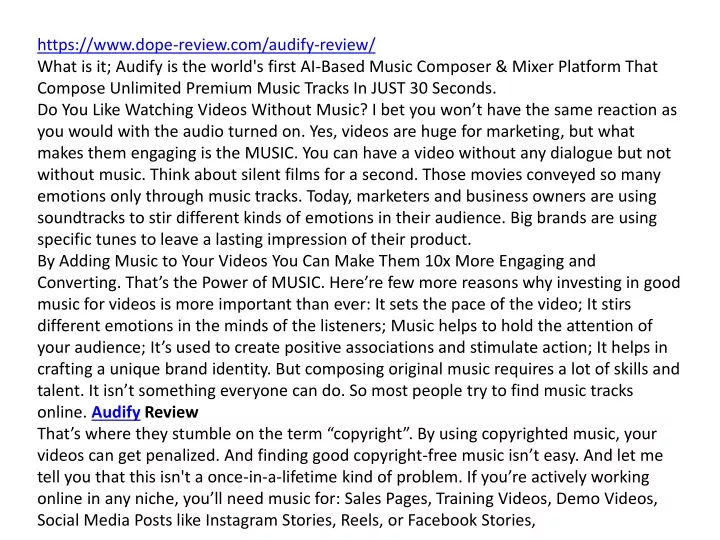 https www dope review com audify review what