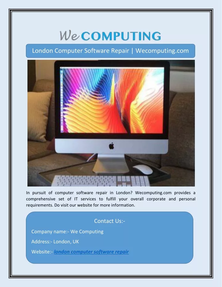 london computer software repair wecomputing com