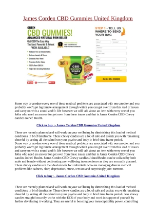 James Corden CBD Gummies United Kingdom