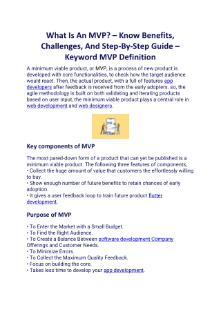 what is an mvp know benefits challenges and step