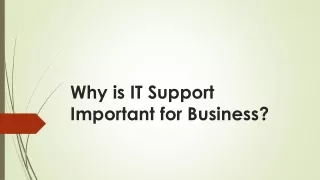 why is it support important for business