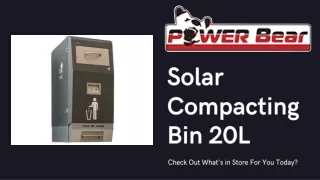 Solar Compacting Bin 20L | Bin Suppliers in Abu Dhabi