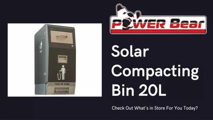 solar compacting bin 20l