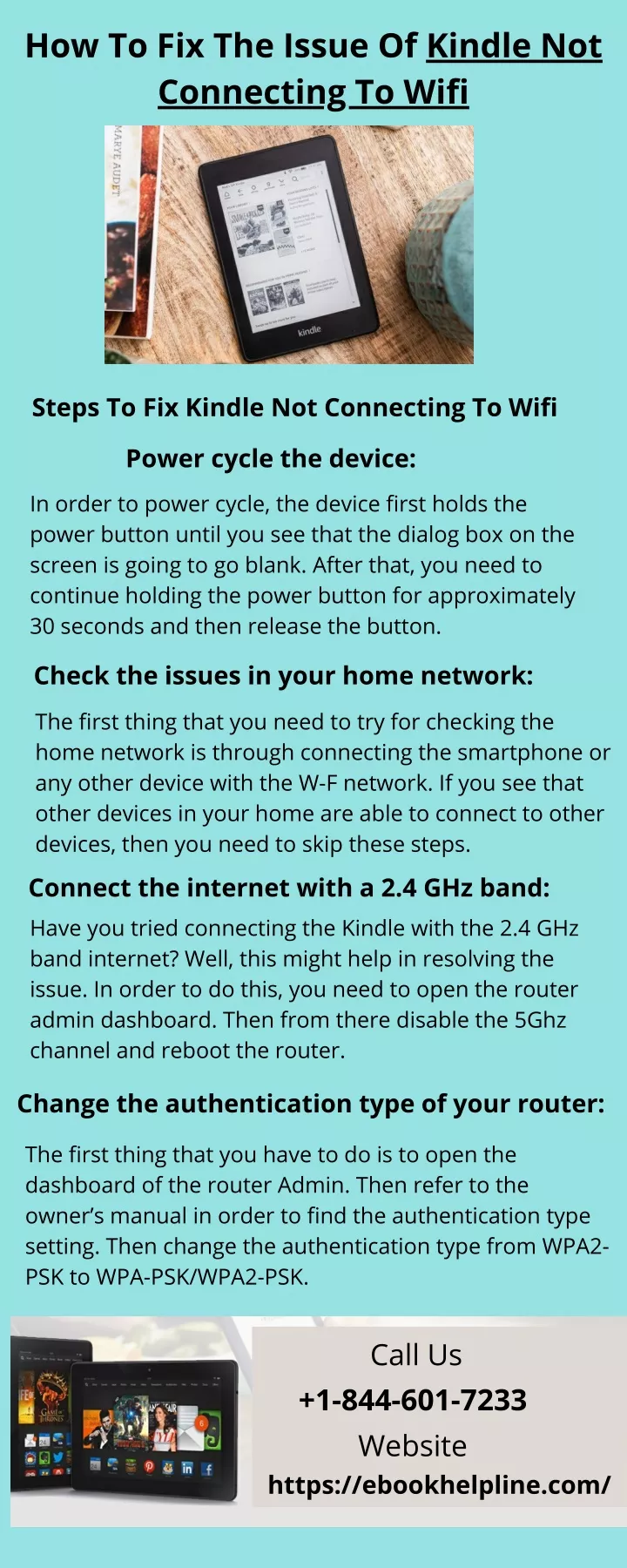 how to fix the issue of kindle not connecting