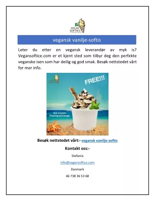 vegansk vanilje-softis