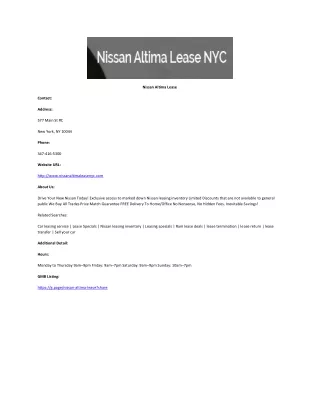 Nissan Altima Lease