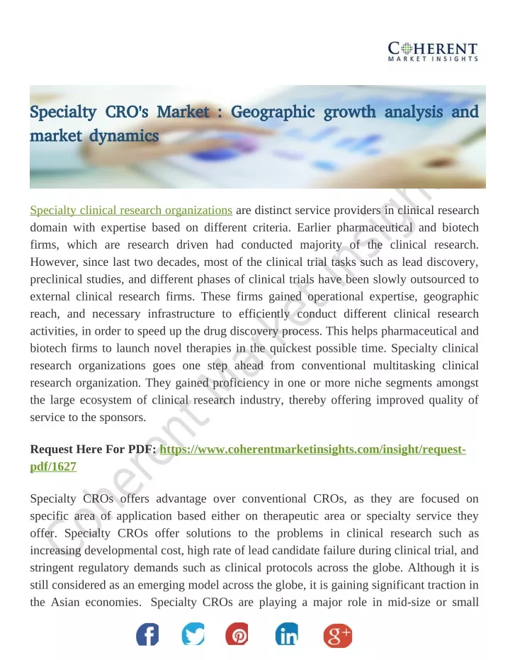 specialty cro s market geographic growth analysis
