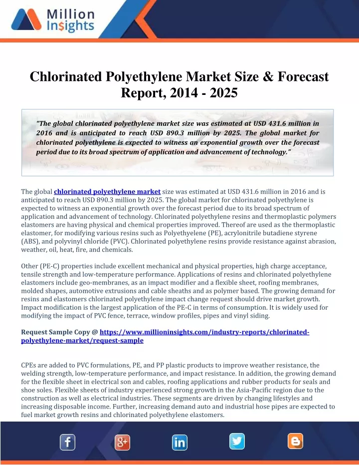 chlorinated polyethylene market size forecast