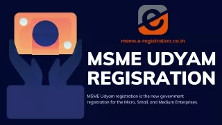 msme udyam regisration