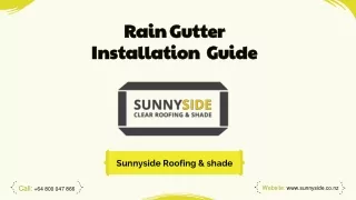 Rain Gutter Installation Guide - Sunnyside