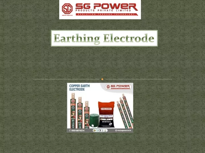earthing electrode