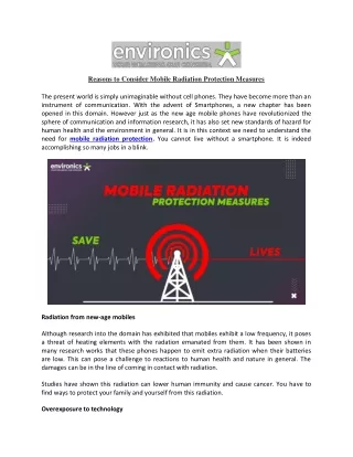 reasons to consider mobile radiation protection