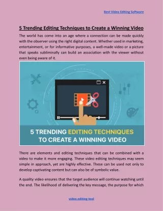 best video editing software