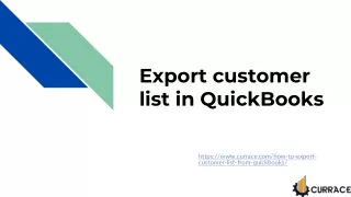 export customer list in quickbooks