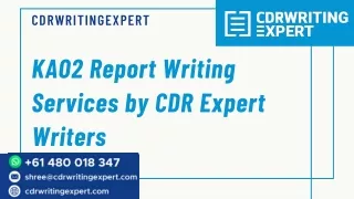 KAO2 Report Writing Services by CDR Expert Writers.