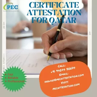 Certificate Attestation for Qatar