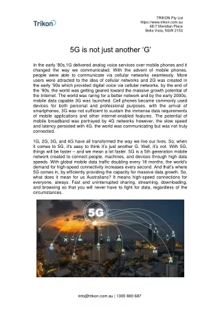 5G is not just another ‘G’
