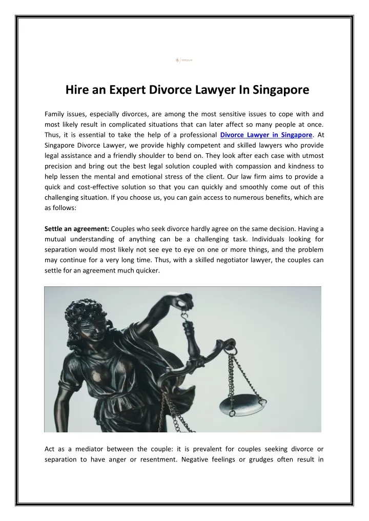 hire an expert divorce lawyer in singapore family