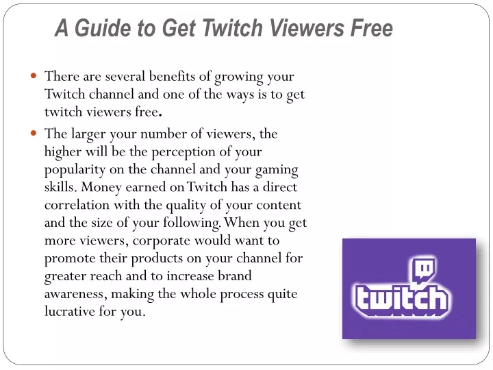 a guide to get twitch viewers free