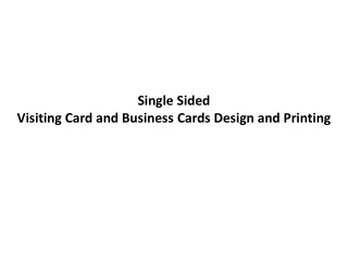 Single Sided Visiting Card and Business Cards Design and Printing