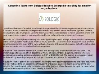 causelink team from sologic delivers enterprise