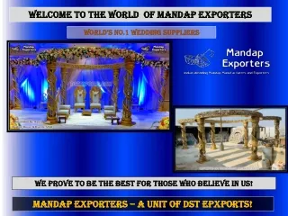 MANDAP EXPORTER - INDIA'S NO.1 WEDDING MANDAP MANUFACTURER & EXPORTER