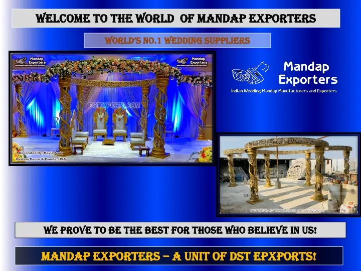 welcome to the world of mandap exporters