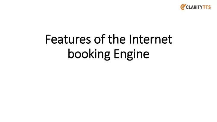 features of the internet booking engine