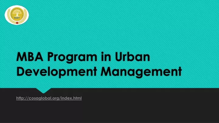 mba program in urban development management