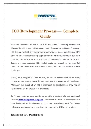 ico development process complete guide