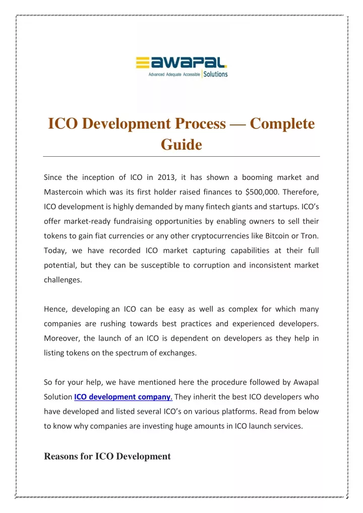 ico development process complete guide