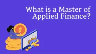 What is a Master of Applied Finance?