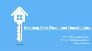 scraping real estate and housing data