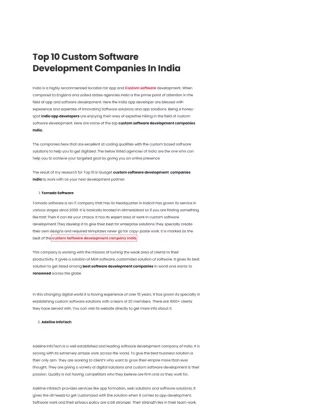 top-10-custom-software-development-companies-in-india