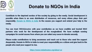Donate to NGOs in India- INDIAdonates