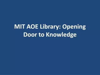 mit aoe library opening door to knowledge