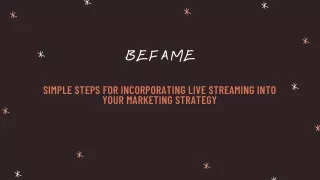 Simple steps for incorporating live streaming into your marketing strategy