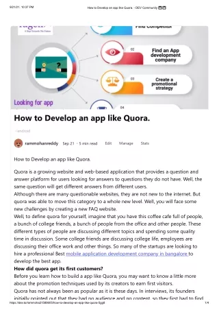 How to Develop an app like Quora.
