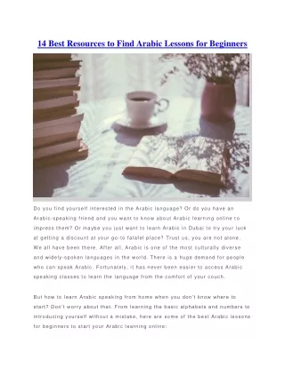 14 best resources to find arabic lessons