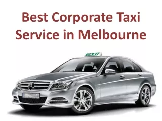Best Corporate Taxi Service in Melbourne