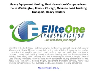 Heavy Equipment Hauling, Best Heavy Haul Company Near me in Washington, Illinois