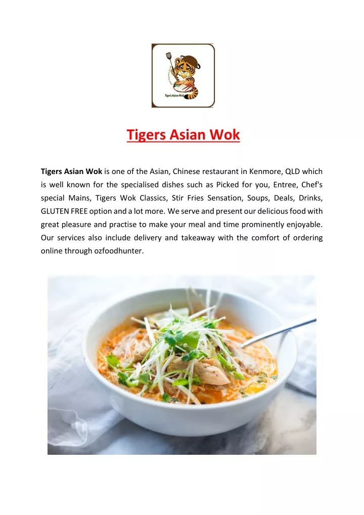 tigers asian wok