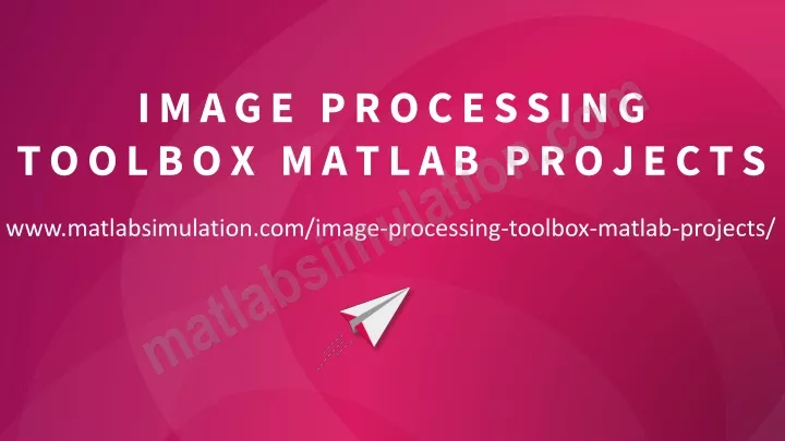 image processing toolbox matlab projects