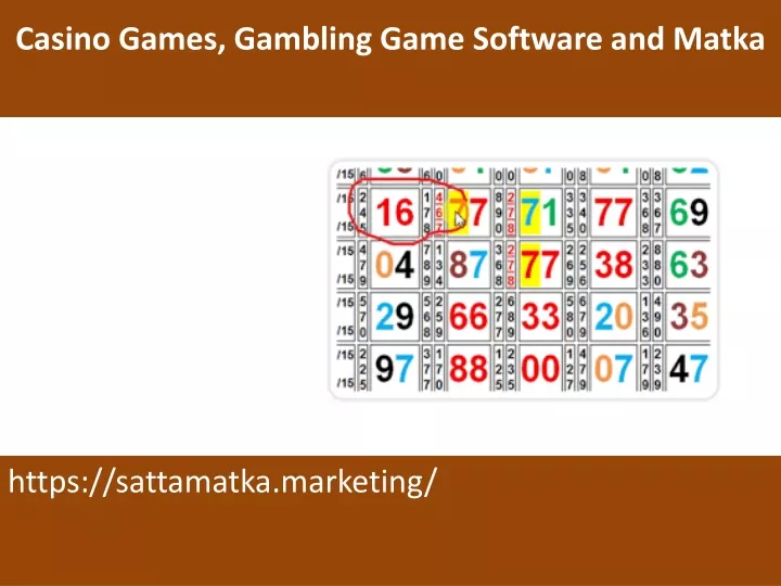 casino games gambling game software and matka