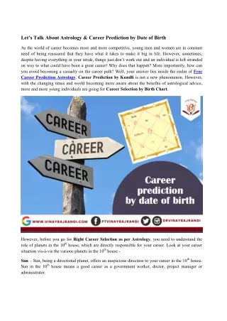 let s talk about astrology career prediction