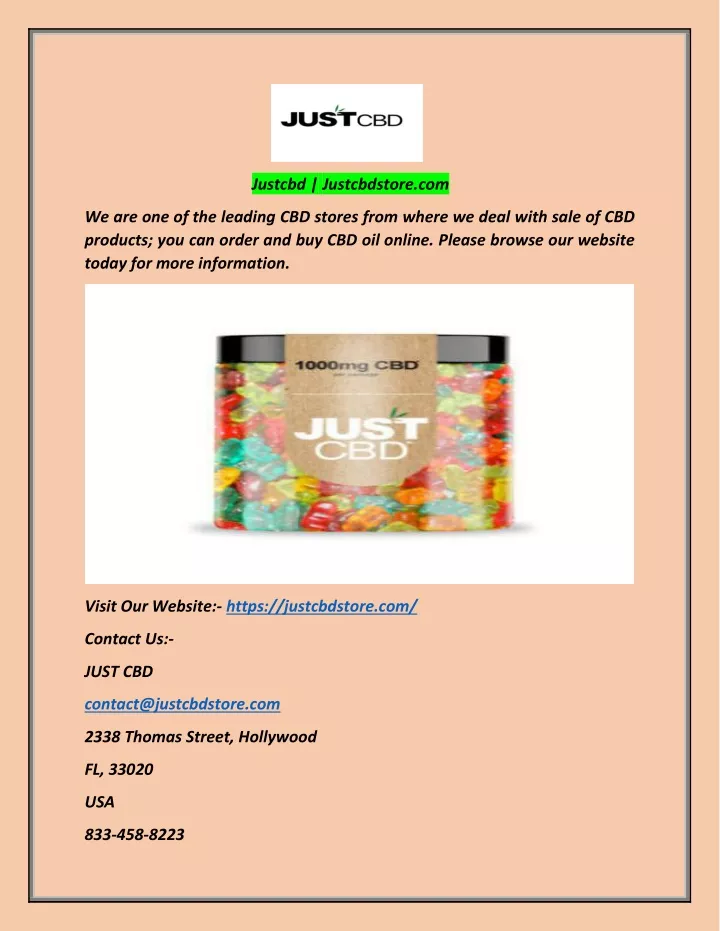 justcbd justcbdstore com