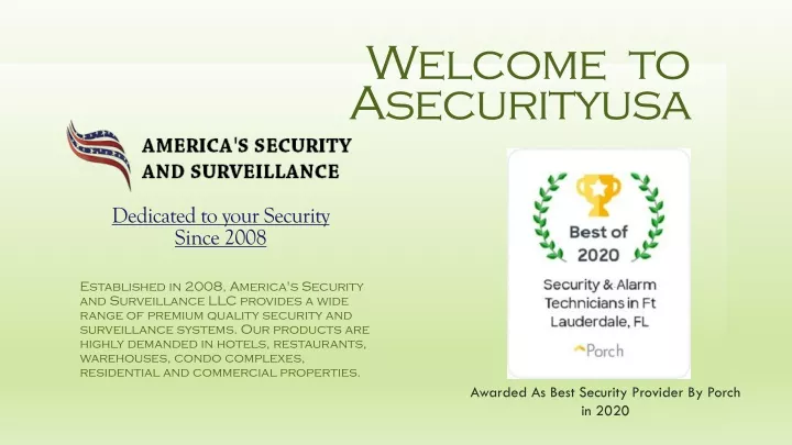 dedicated to your security since 2008