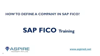 how to define a company in sap fico