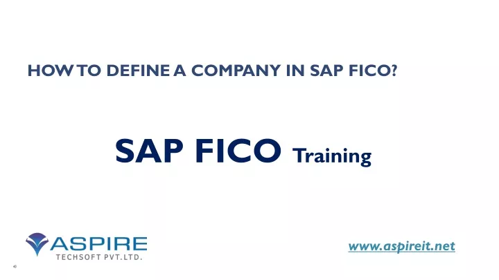 how to define a company in sap fico