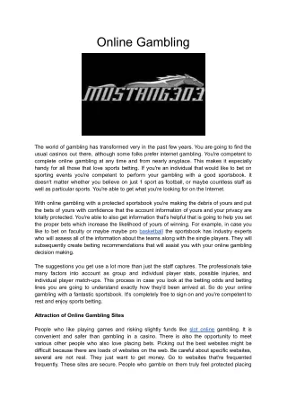 online gambling